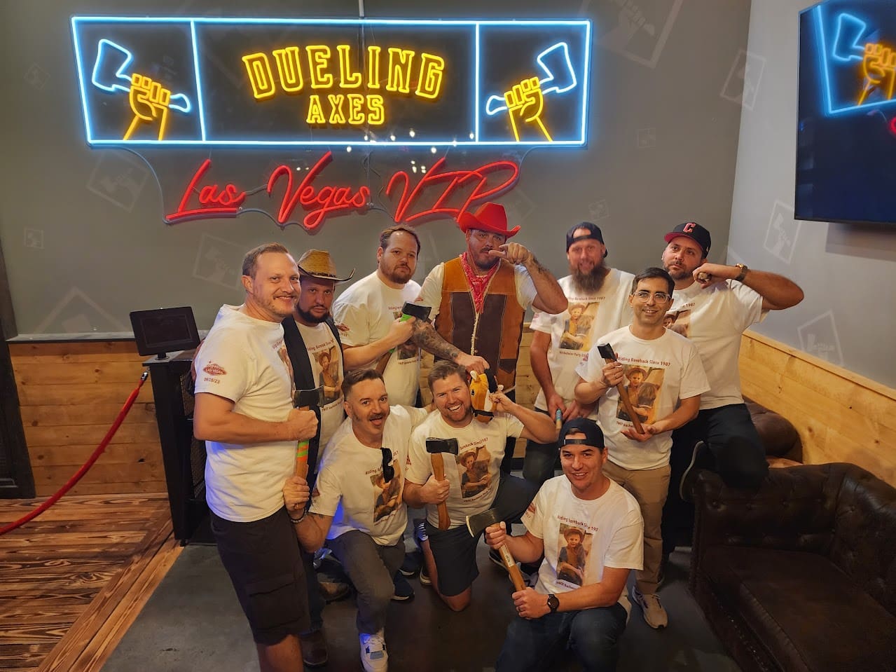 Themed Bachelor Party At Dueling Axes Las Vegas